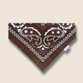 Bandana pour chien marron à motif bandana western, accessoire tendance Toky and Sun