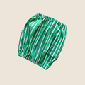 Snood Green Summer Toky & Sun à rayures vertes et blanches, en coton, confectionné pour protéger les oreilles des chiens à longues oreilles. Idéal pour protéger de la saleté pendant les repas et lors des balades, protège des épillets. Limite les otites. 